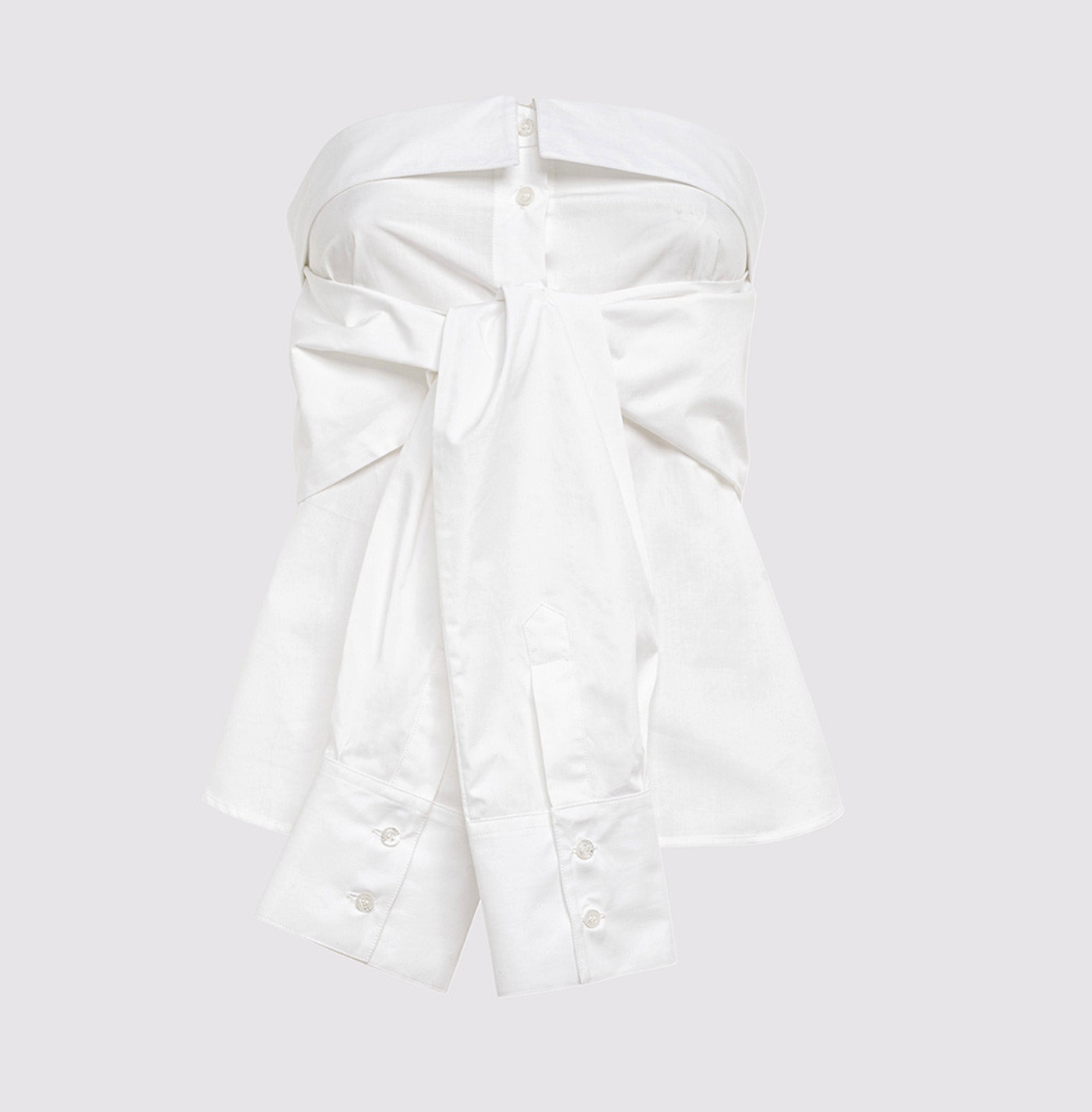 Strapless Shirt Style Top