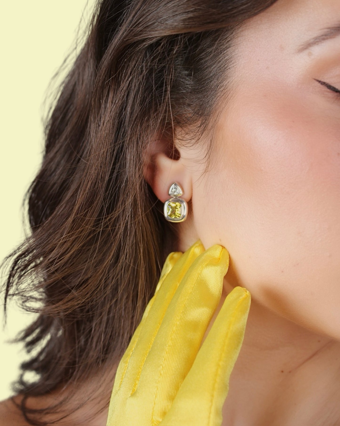 Puff Drop Earrings in 18K Gold