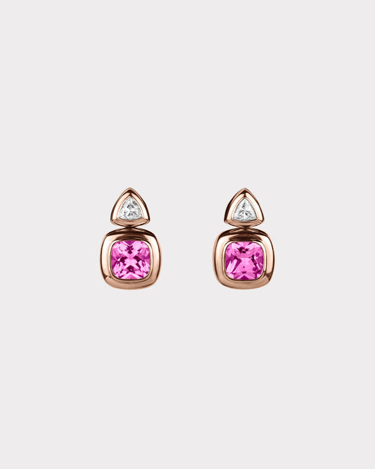 Puff Drop Earrings in 18K Gold