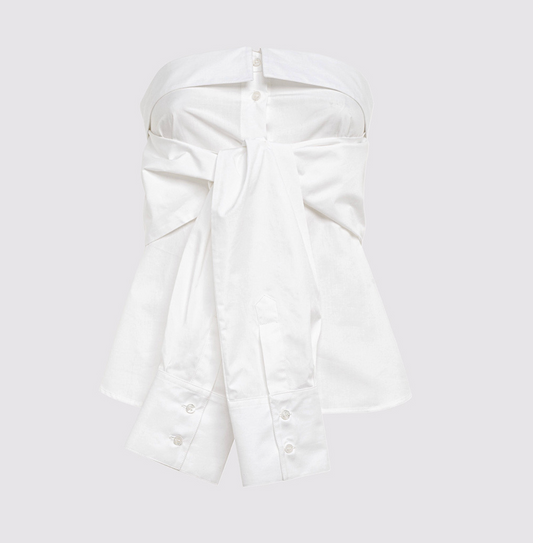 Strapless Shirt Style Top