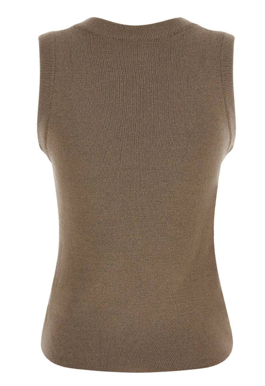 Giuseppe Di Morabito Grey Virgin Wool Draped Knit Top